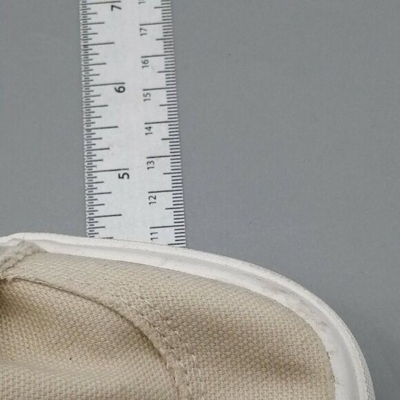 Maurices Womens Sneaker Beige Canvas Lace Up Walking Shoe Platform Round Toe 9 - Picture 6 of 9